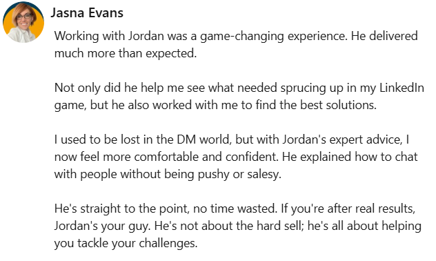 Testimonial Outcome 3