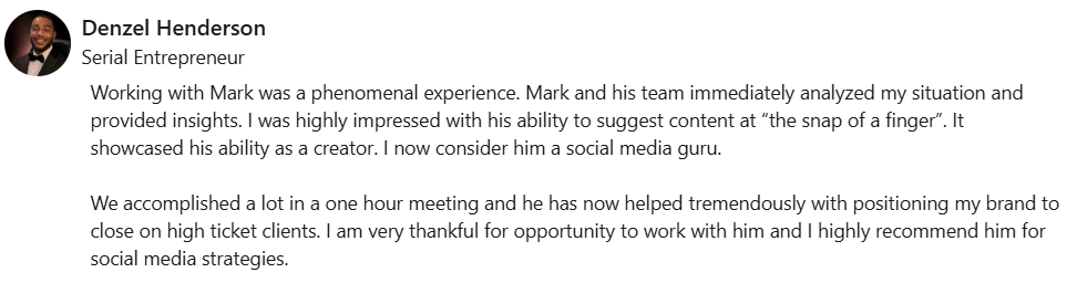 Testimonial Outcome 1